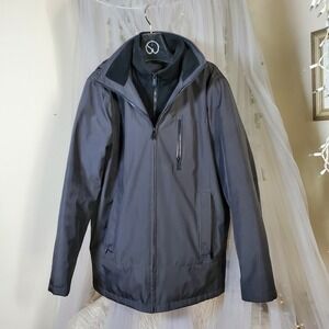 Calvin Klein Gorpcore Jacket With Inner Fleece Double Zip  Removable Hood Sz M